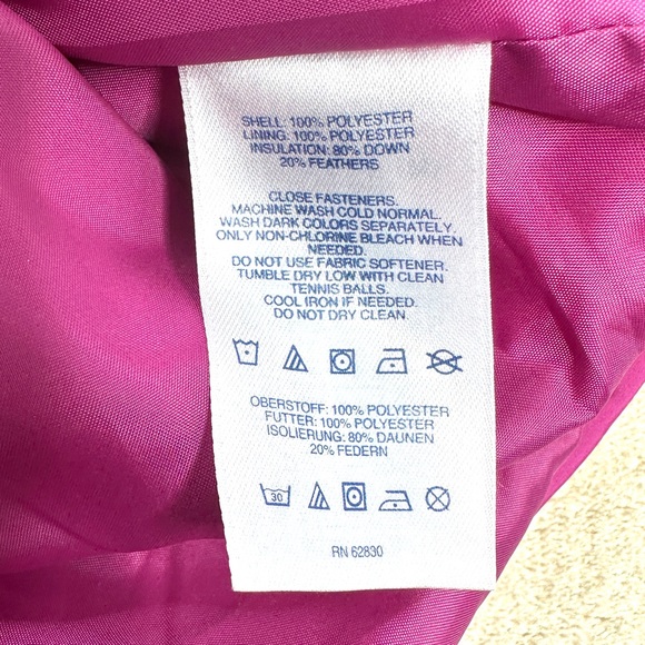 Lands End Women Size 1X Pink Puffer Vest Winter Outdoor Down Filled - Picture 8 of 9